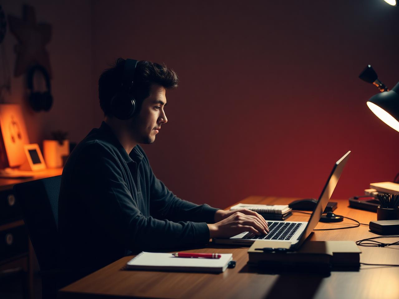 Persona al lavoro su un progetto personalizzato