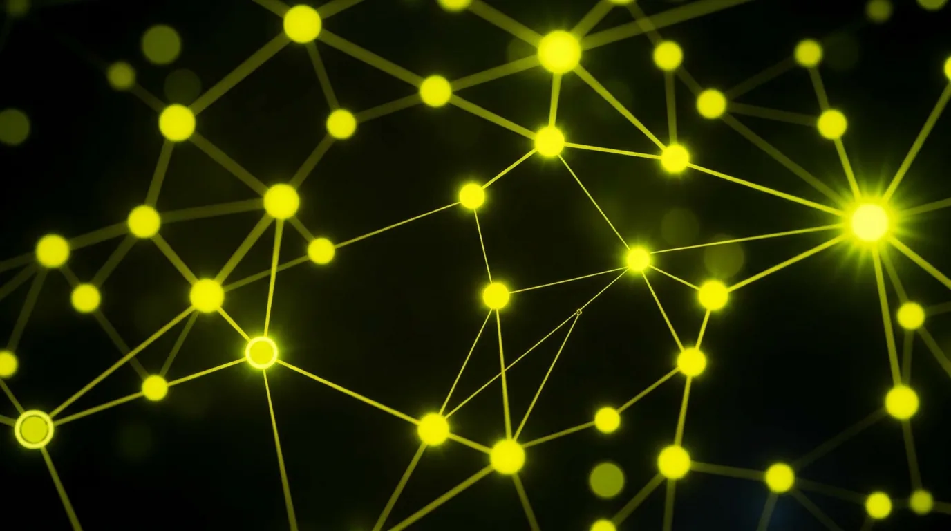 Rete di nodi luminosi Network artisti Future Frequencies Hub